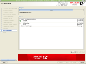 Oracle Database 12c Release 1 Installer - Installing database - Step 12 of 13_001